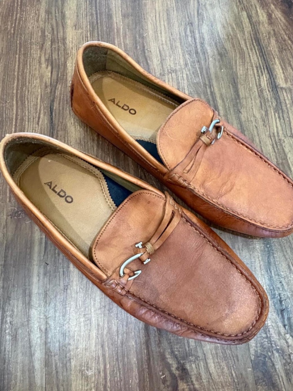 Aldo- Tan Leather Loafers | Men's- Size 8